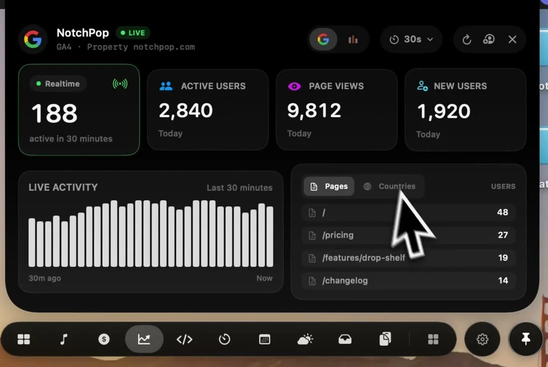 Website analytics recording